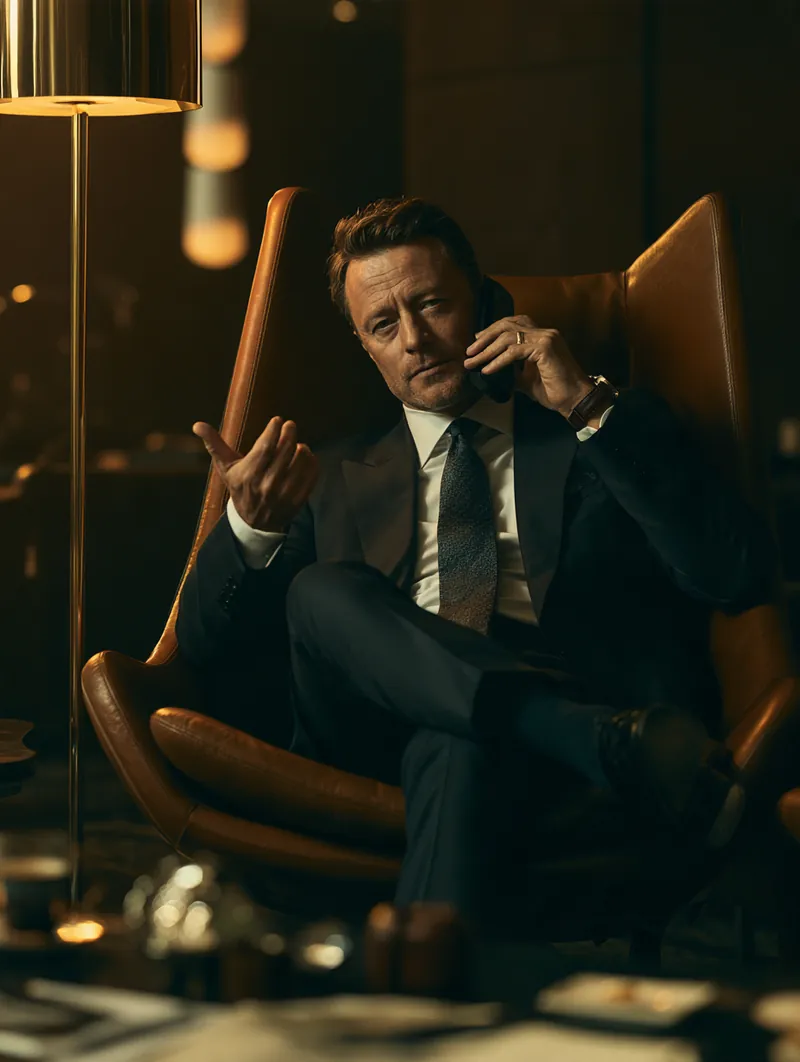 Man discussing a debt consolidation loan plan by phone