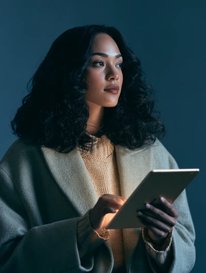 Working through a personal loan eligibility checklist on a tablet